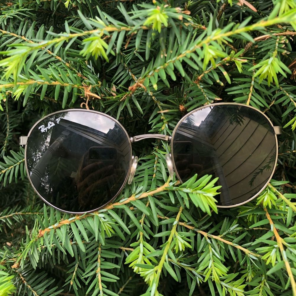 Black Polarized Circular Ray Ban Sunglasses